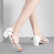 Latin dance shoes dance shoes soft soles children girls white Dancing Beginners