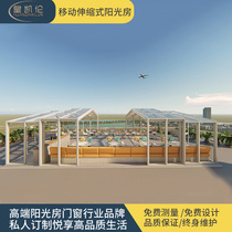 Emperor Karen outdoor roof terrace swimming pool is not illegally built movable retractable sun room glass awning custom
