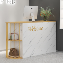 Shop cash register small flat bar cabinet front desk girls clothing store nail salon haircut simple modern European flowers