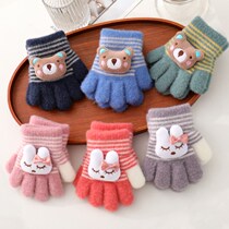 Baby gloves baby Winter 1-3 years old 6 children cute five finger children keep warm children Girl boys 2 Children 4