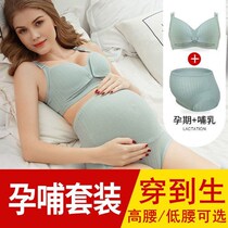 Pregnant women underwear set summer pregnant women underwear set lactation bra cotton feeding underwear without steel ring pregnancy