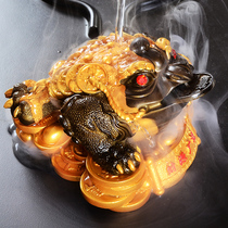 Golden Toad tea pet ornaments can raise color change Toad lucky tea table Tea table decoration tea accessories Pet Pixiu