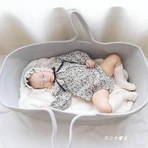 Car baby bed newborn basket baby discharge portable sleeping basket car lying flat light portable basket