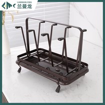 Thickened stainless steel water Cup Shelf shelf household glass tea cup drain rack upside down cup storage shelf