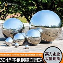 Gemstone red blue stainless steel round ball hollow ball stainless steel decorative floating ball mirror light stair metal ball 304