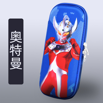 Ultraman anime cartoon stationery box Primary school pencil box Male and female students large capacity kindergarten simple pencil bag