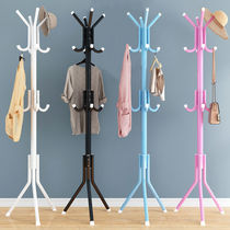 Hangers Floor-to-ceiling simple bedroom coat rack Household economical hangers Creative single rod clothes rack bag rack