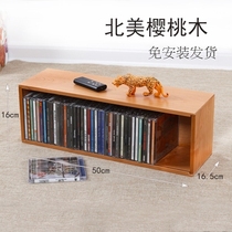 CD shelf wooden storage disc CD storage rack TV cabinet decoration rack PS4 game disc rack