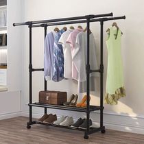 Household drying rack floor bedroom small cool hanging hanger simple dormitory indoor folding storage drying drying bar