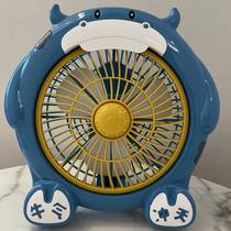 Cartoon desktop mute small mini electric fan big wind household cute student turn page fan Office small fan