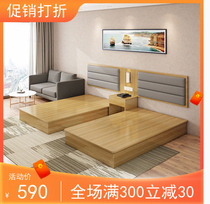 Yunnan Kunming Hotel Furniture Guest Room Bed Full Custom Hotel Apartment Rental Room Single Standard Room Hotel Bed
