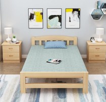 Solid wood bed lunch break folding bed single bed 12 meters household rental widened double bed office lunch bed