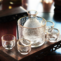 Japanese-style clear wine bottle set glass wine Wine Wine Wine hot pot home one or two white glass coffee hammer