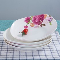 Creative household dishes fish plates ceramic bone china square plates household dishes dishes tableware single microwave ovens