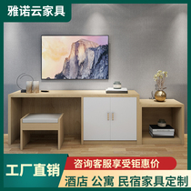  Yanuo Yun Hotel TV cabinet combination room high and low table Hotel furniture luggage rack Apartment house locker table