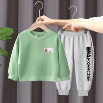 Childrens Autumn Clothes 2022 new boy clothes Han boy and girl handsome garment two - piece suit in the big children