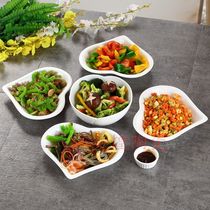 Net red plate ceramic creative tableware dish set microwave household dish platter breakfast deep plate Western plate