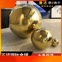 Stainless steel ball metal ball hollow decoration golden ball bright metal decoration door pillar Titanium boutique ball