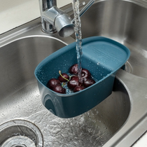 Kitchen saddle type drain basket household filter sink drain basket hanging wash basin Drain Drain