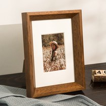 Solid Wood creative photo frame setting 6 7 8 10 inch Nordic personality desktop ornaments wash photos made into picture frame hanging wall