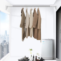 Punch-free telescopic rod Hanging clothes drying rod Bathroom bathroom rack shower curtain rod Curtain rod Bedroom wardrobe strut