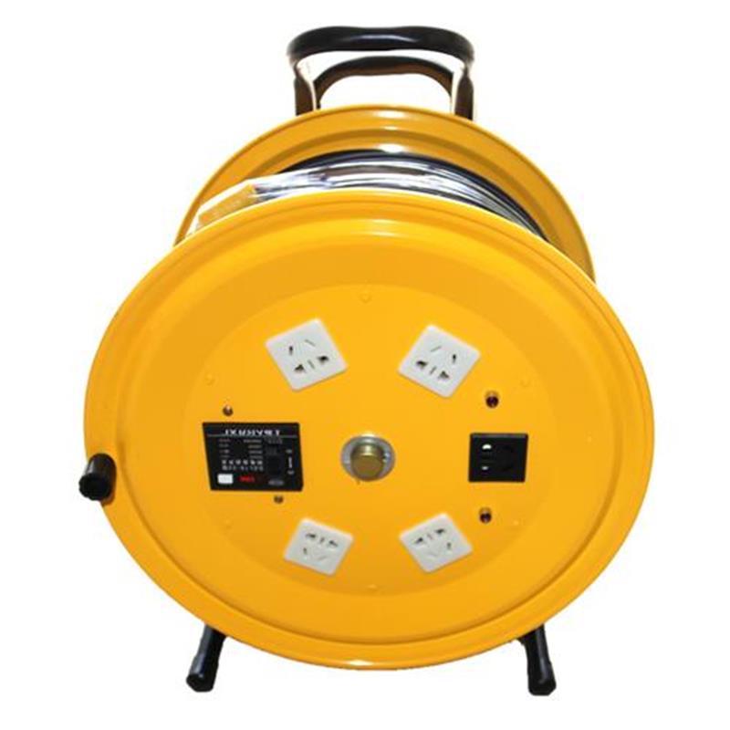 Pull-type pulley 220V thickened q moving belt line cable tray 2 core F3 core 50 meters 100 meters winding plate tow line