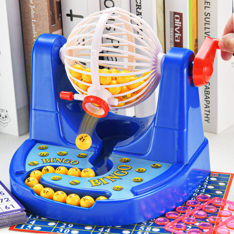 子供用ビンゴゲーム機 宝くじ機 シミュレーション宝くじ抽選機 親子ゲーム デスクトップおもちゃ パーティー小道具