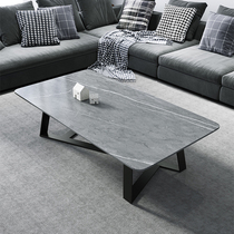 Willy-style rockboard tea table minimalist modern Nordic small family style Living room Reception with guest room rectangular grey tea table