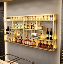 Simple restaurant bar decoration hanging wall Wall Wall Wall modern multifunctional wine wine wine with light display cabinet wine rack