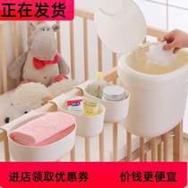 - Crib diaper table storage baby supplies box Finishing bedside diaper hanging basket multi-color hanging bag storage box-