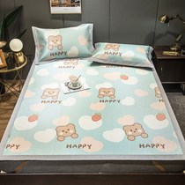 High-end ice silk mat for children with baby bed summer breathable sweat absorption washable summer large size mattress for adults