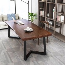 Nordic modern solid wood computer desk desktop home desk simple double writing desk long strip desk work table