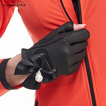 number golf gloves ladies hands golf outdoor breathable fabric blacked finger NL-18 black wear-resistant mesh