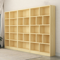 All solid wood childrens bookshelf floor bookcase rack bedroom simple storage rack household locker log customization