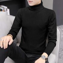Mens sweater high collar autumn winter thick style undershirt Korean version needling cardiovert sweatshirt big code to keep warm blouse mens clothing
