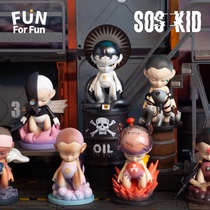 FUNFORFUN disaster child SOSKID blind box Tide play doll hand-held ornaments gift pvc boy doll