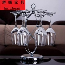 Creative tall cup holder ornaments hanging upside down hanging crystal wine glass shelf light luxury household wine cabinet wine rack display