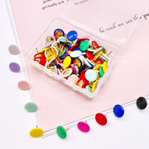 Color pin I-shaped nail wallpaper Big Head Press nail household wall cloth nickel-plated small pushpin anti-corrosion rust curtain nail