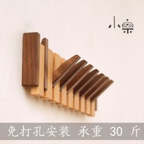 Solid wood piano key clothes hook wall entrance into the living room wall hanging coat hook hanger door rear wall free HZ