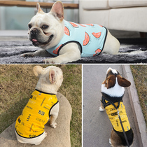 French bulldog clothesdog lovely spring clothesHome festive summer bright haba dog mid-sized vest