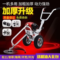 Hand-push portable multi-function lawn mower