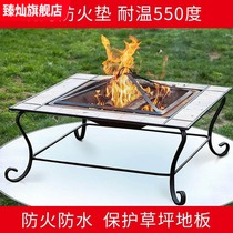 Outdoor camping fireproof cloth insulation pad high temperature resistant fire blanket grill heat insulation board flame retardant cloth camping tablecloth