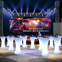 Creative luminous bar table decoration table and chair combination LED waterproof colorful light banquet small waist event Club KTV