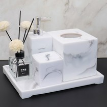 European model room bathroom toiletries kit bathroom accessories hotel hand sanitizer bottle tissue box tray set