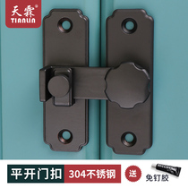 Punch-free door lock surface-mounted sliding door latch lock stainless steel door buckle door bolt multi-purpose bolt push-pull door lock