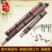 Xin Zhuding Self-Lin Refined Xiao Famous Musical Instrument Dongxiao Professional G Tune 8 Holes Purple Bamboo Xiao Flute Play Xiao