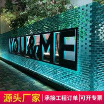 Super white glass brick partition wall transparent crystal brick screen coffee table bar square bathroom hot melt solid landscape