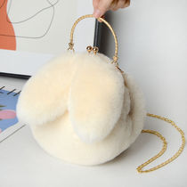 Korean fashion Joker rabbit backpack girl princess bag Mao Mao bag rabbit bag portable slung female clip bag