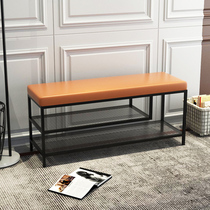 Simple iron art to enter the house to change shoes stool at the door of the home to wear shoes stool cloakroom shoe shop stool light luxury sofa long stool