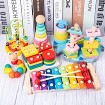Wooden piano baby childrens educational music toys 6-12 months baby 1-2-3 years Old half xylophone instrument